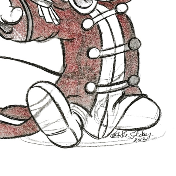 2013 Disney Parks Artist Sketches - Band Leader Mickey - Get Well Soon! - Picture 2 of 3